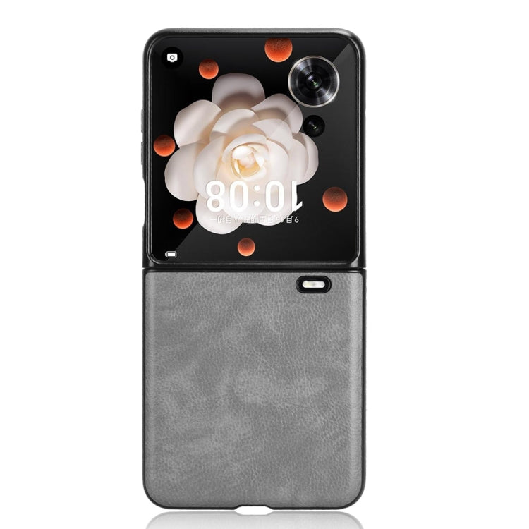 For Honor Magic V Flip Litchi Texture Back Cover Phone Case
