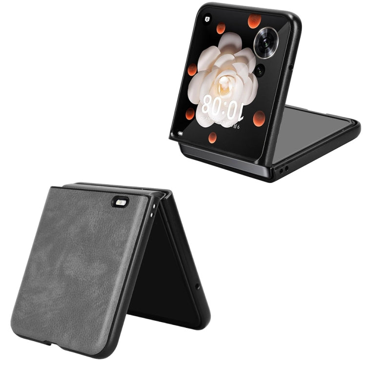 For Honor Magic V Flip Litchi Texture Back Cover Phone Case