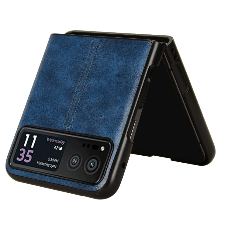 For Motorola Moto Razr 40 Cow Pattern Sewing Back Cover Phone Case