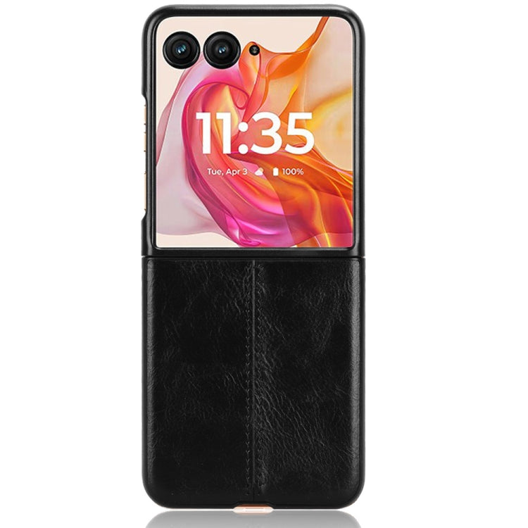 For Motorola Razr 50 Ultra Cow Pattern Sewing Back Cover Phone Case