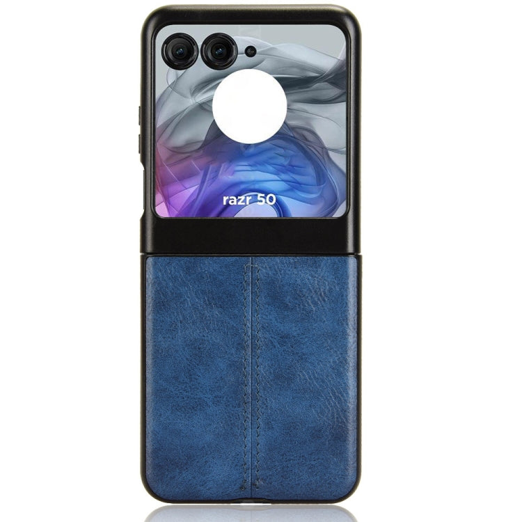 For Motorola Razr 50 Cow Pattern Sewing Back Cover Phone Case