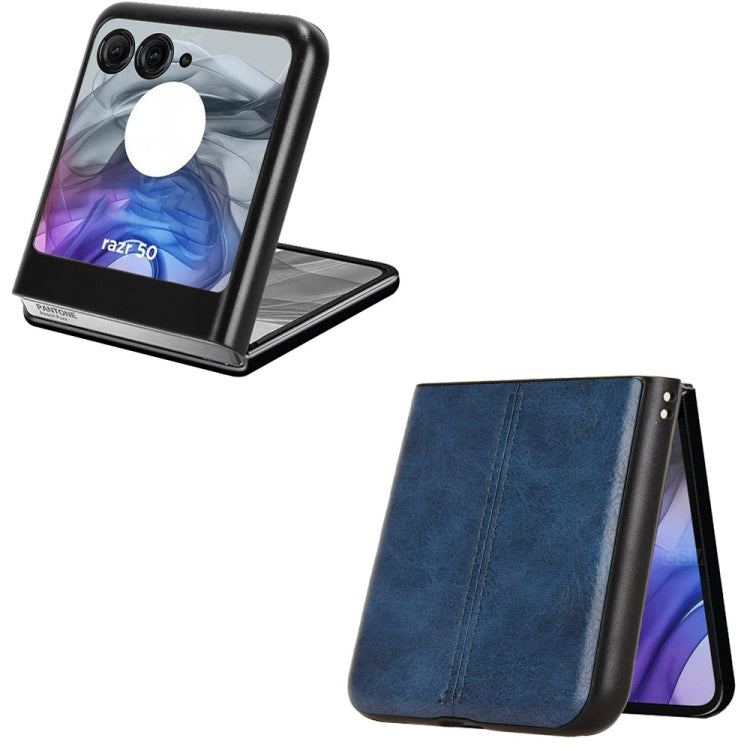 For Motorola Razr 50 Cow Pattern Sewing Back Cover Phone Case