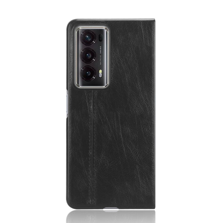 For Honor Magic V2 Cow Pattern Sewing Back Cover Phone Case