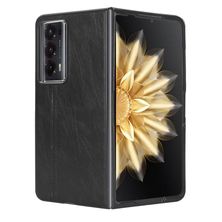 For Honor Magic V2 Cow Pattern Sewing Back Cover Phone Case