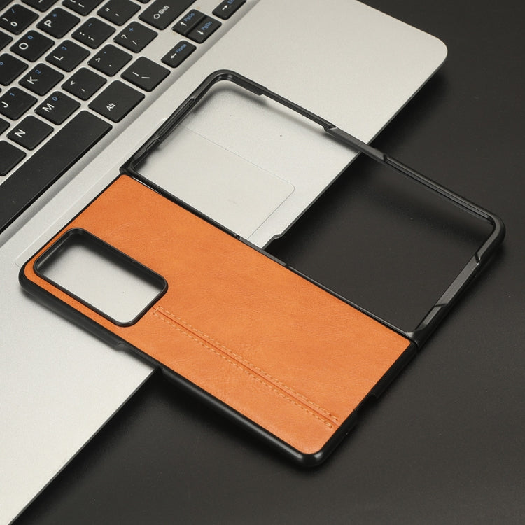 For Honor Magic V2 Cow Pattern Sewing Back Cover Phone Case