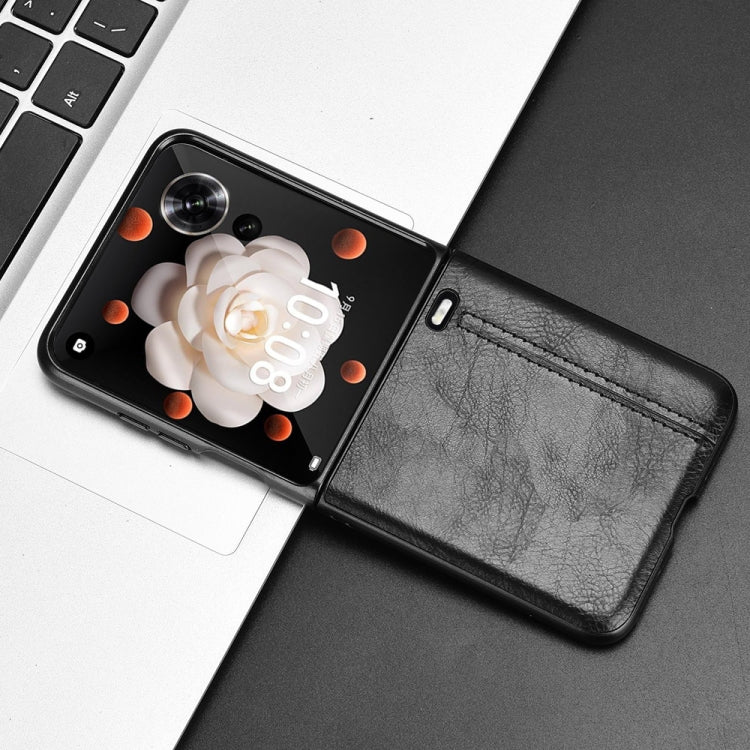 For Honor Magic V Flip Cow Pattern Sewing Back Cover Phone Case