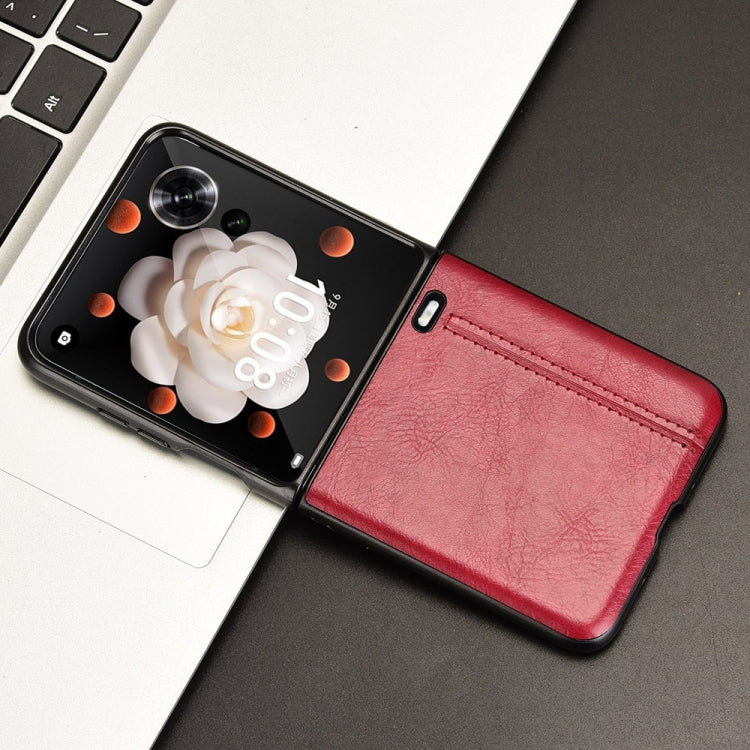 For Honor Magic V Flip Cow Pattern Sewing Back Cover Phone Case