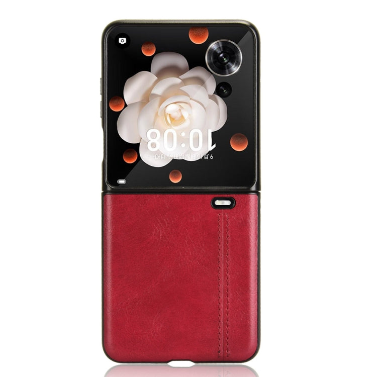 For Honor Magic V Flip Cow Pattern Sewing Back Cover Phone Case