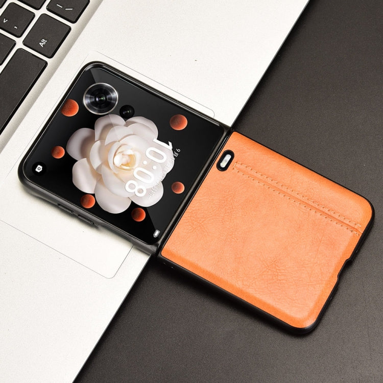 For Honor Magic V Flip Cow Pattern Sewing Back Cover Phone Case