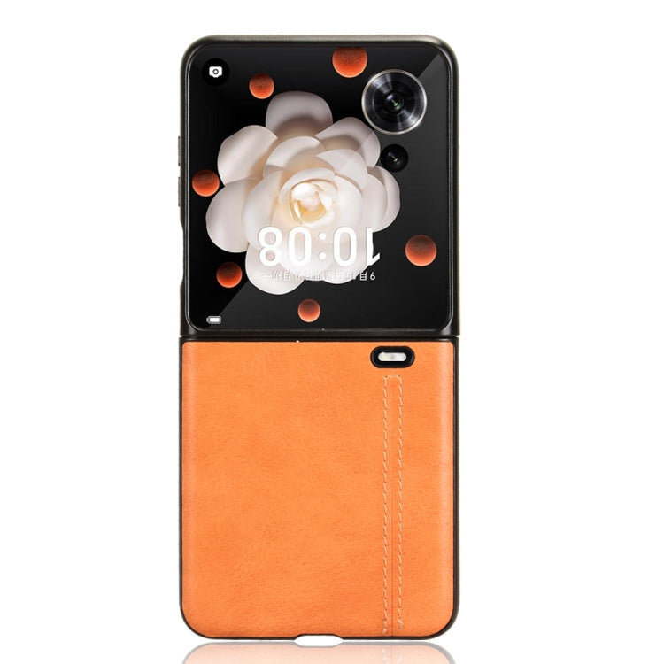 For Honor Magic V Flip Cow Pattern Sewing Back Cover Phone Case