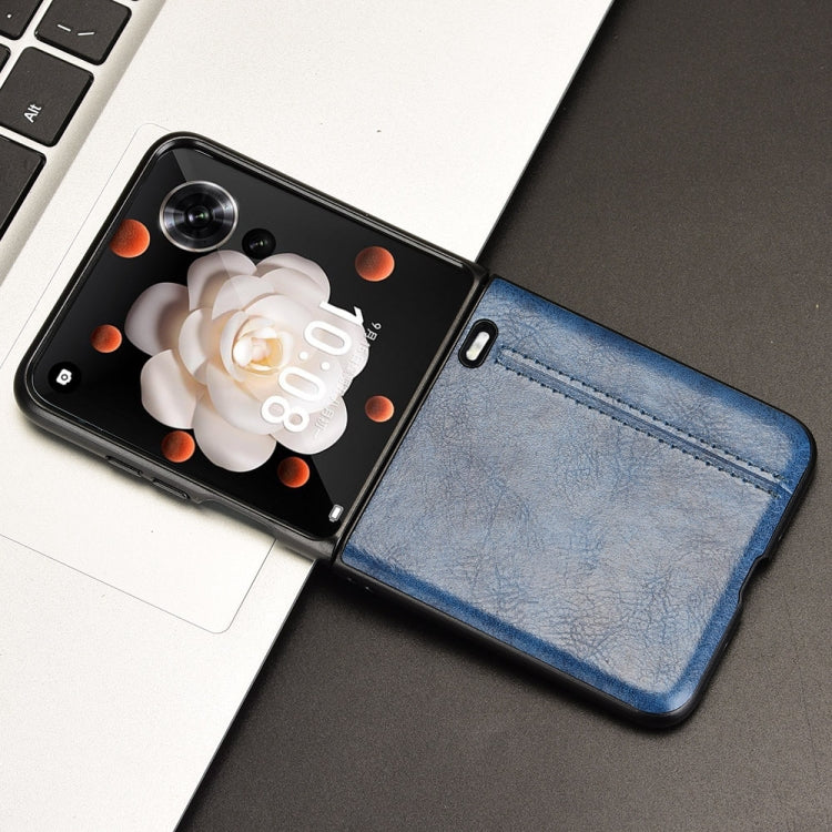 For Honor Magic V Flip Cow Pattern Sewing Back Cover Phone Case