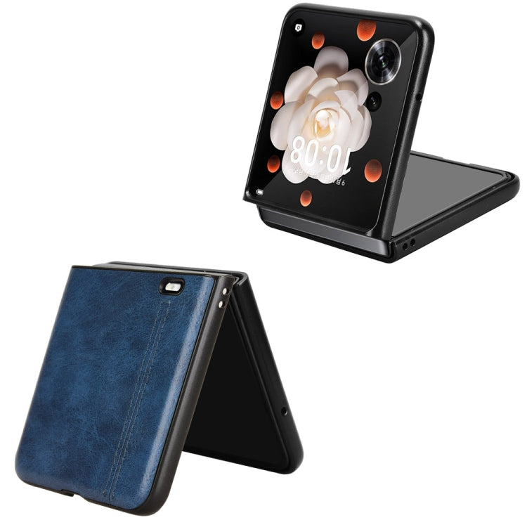 For Honor Magic V Flip Cow Pattern Sewing Back Cover Phone Case