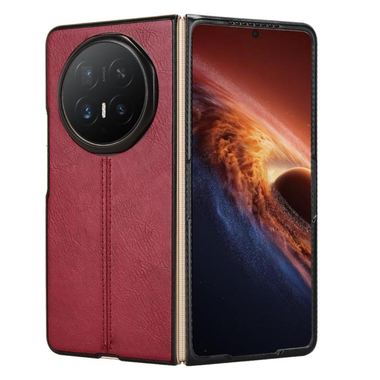 For Honor Magic V6 Cow Pattern Sewing Back Cover Phone Case