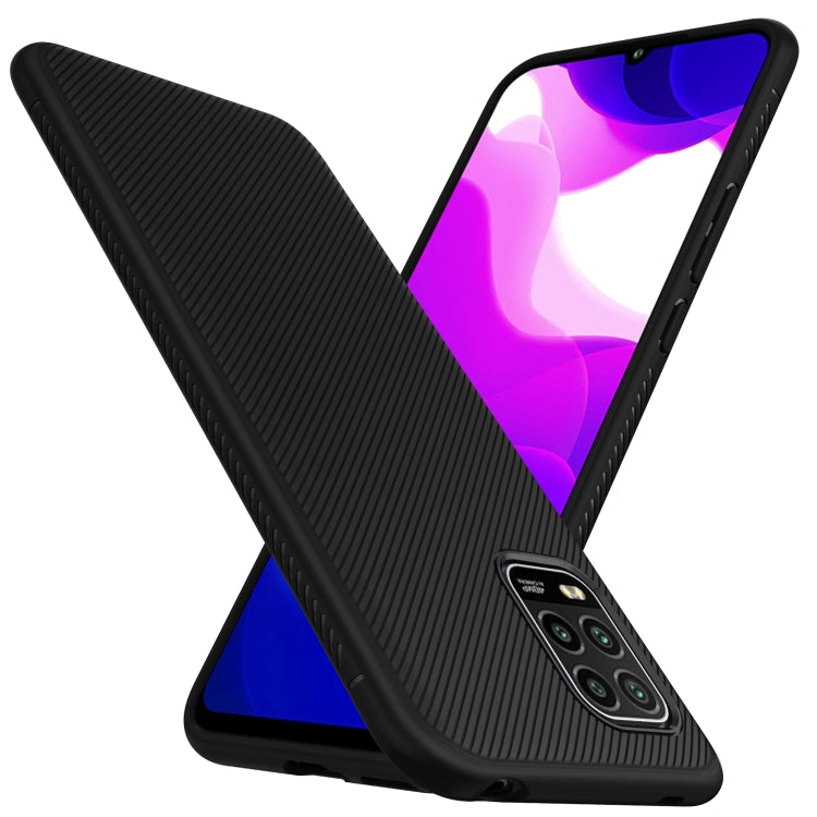 For Xiaomi Mi 10 Lite Lenuo Leshen Series Stripe Texture TPU Case