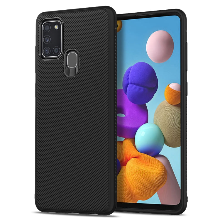 For Samsung Galaxy A21s Lenuo Leshen Series Stripe Texture TPU Case