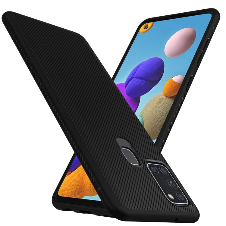 For Samsung Galaxy A21s Lenuo Leshen Series Stripe Texture TPU Case
