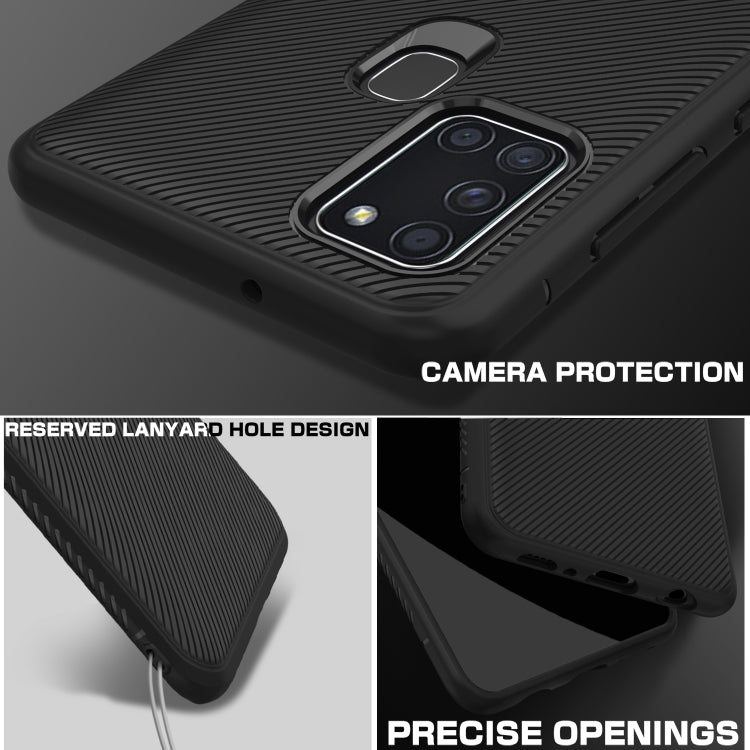 For Samsung Galaxy A21s Lenuo Leshen Series Stripe Texture TPU Case