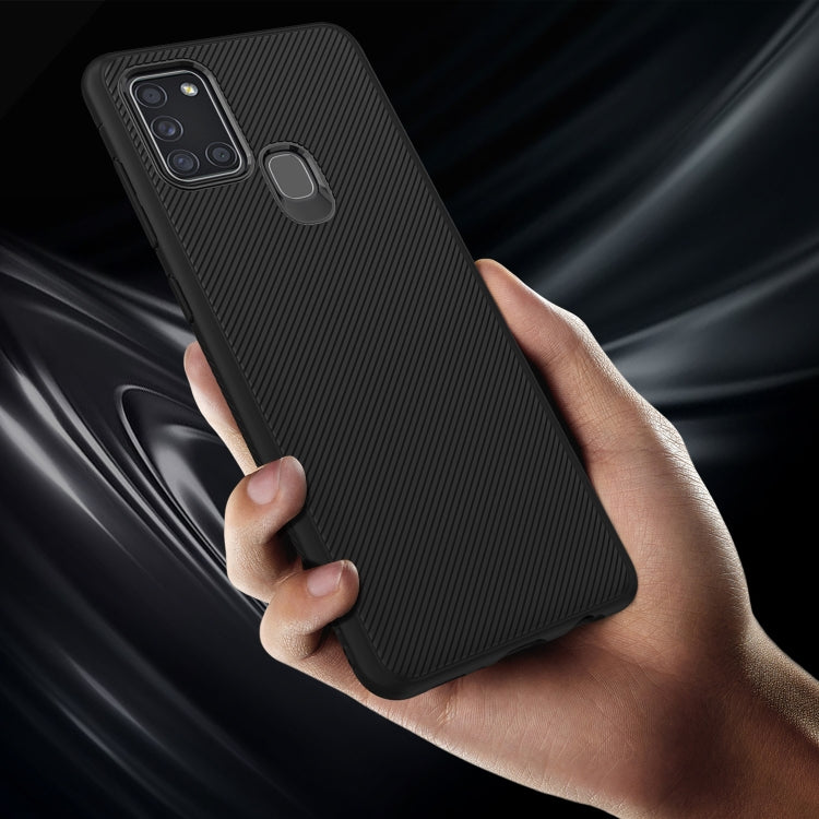 For Samsung Galaxy A21s Lenuo Leshen Series Stripe Texture TPU Case