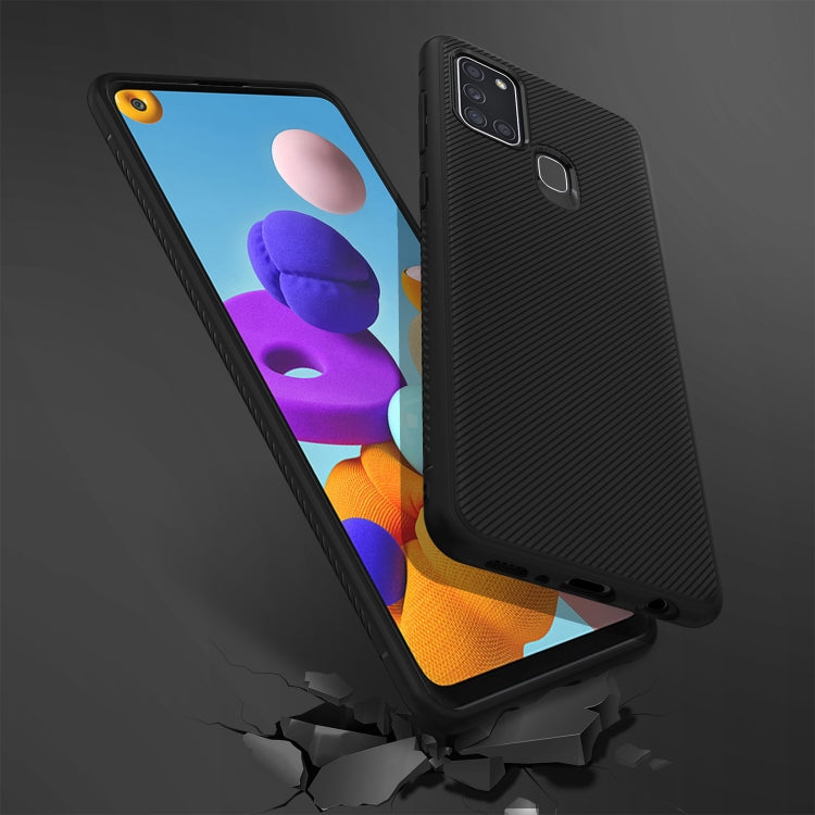 For Samsung Galaxy A21s Lenuo Leshen Series Stripe Texture TPU Case