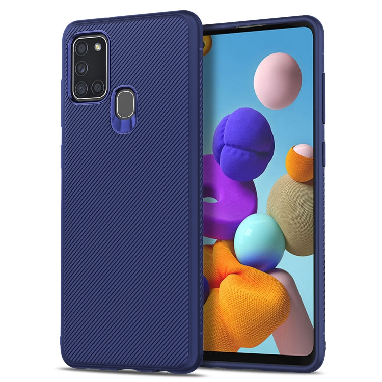 For Samsung Galaxy A21s Lenuo Leshen Series Stripe Texture TPU Case