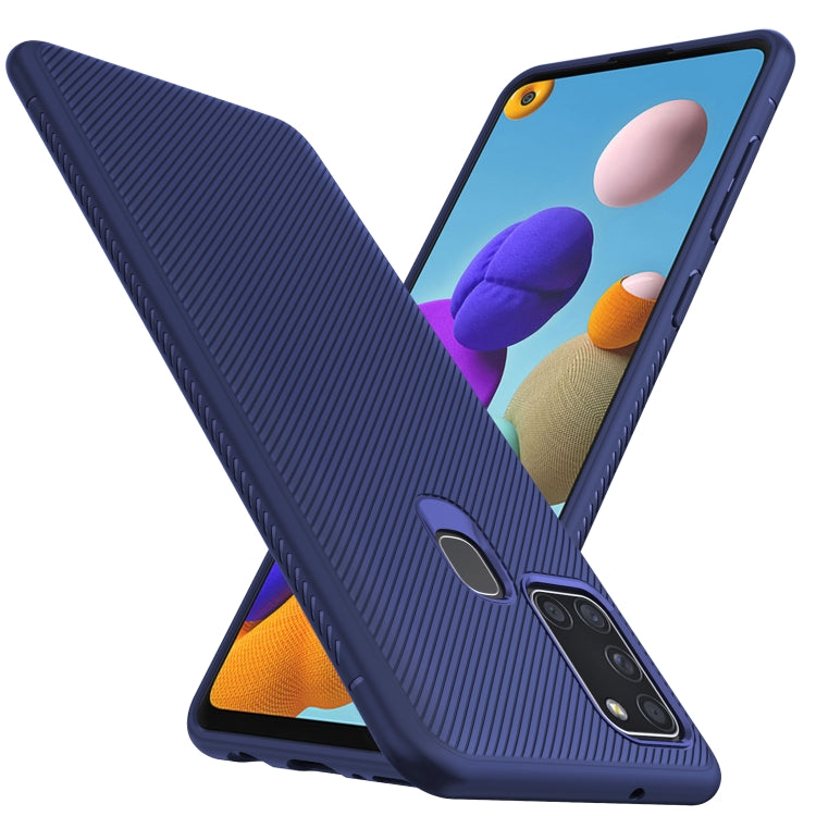 For Samsung Galaxy A21s Lenuo Leshen Series Stripe Texture TPU Case