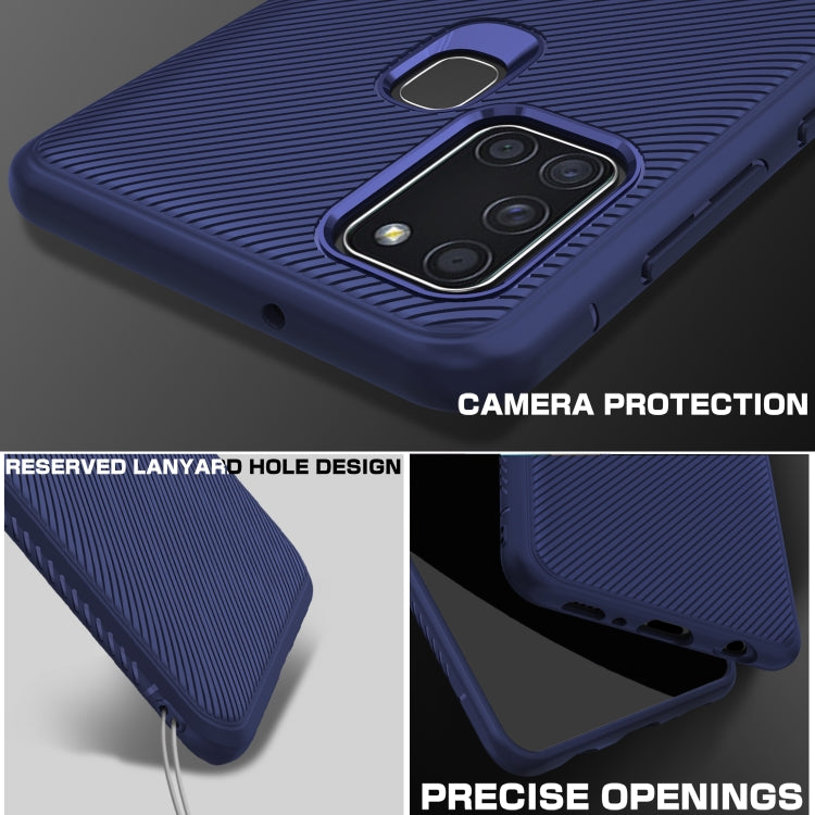 For Samsung Galaxy A21s Lenuo Leshen Series Stripe Texture TPU Case