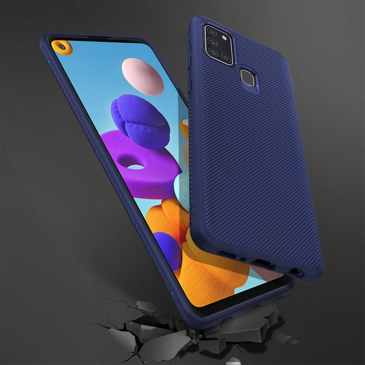 For Samsung Galaxy A21s Lenuo Leshen Series Stripe Texture TPU Case