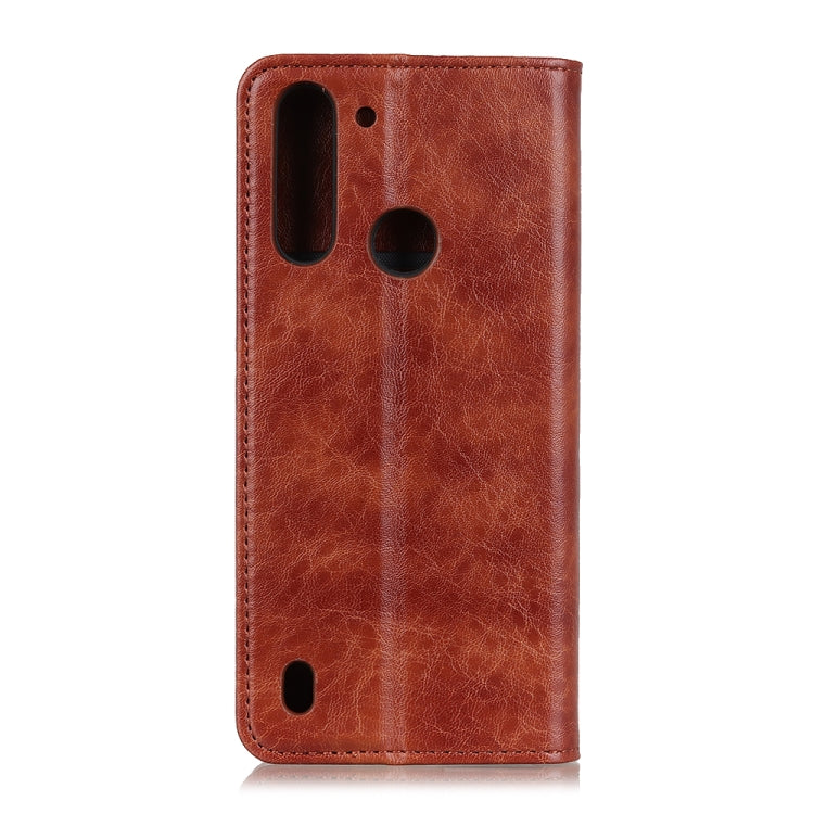 For Motorola Moto One Fusion Magnetic Crazy Horse Texture Horizontal Flip Leather Case with Holder & Card Slots & Wallet