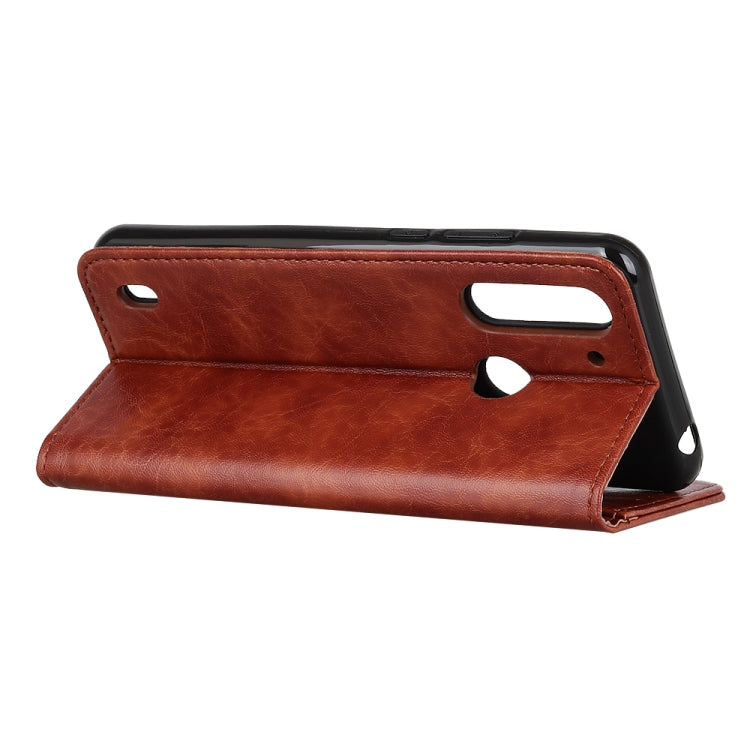 For Motorola Moto One Fusion Magnetic Crazy Horse Texture Horizontal Flip Leather Case with Holder & Card Slots & Wallet