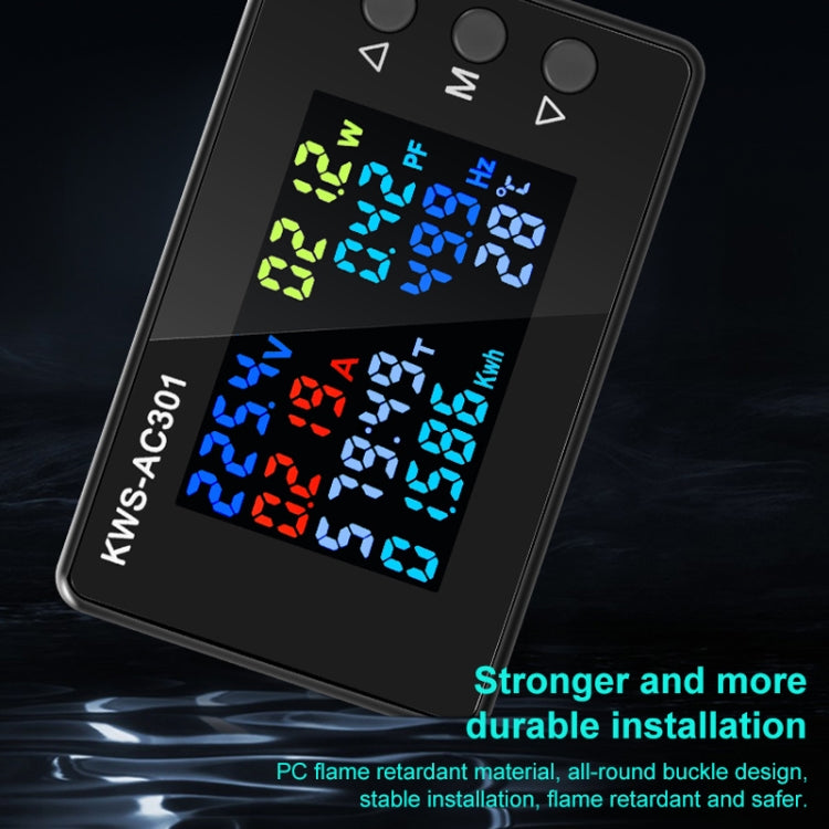 KWS-AC301L-100A 50-300V AC Digital Display Closed Current Voltmeter with 485 Communication(Black)