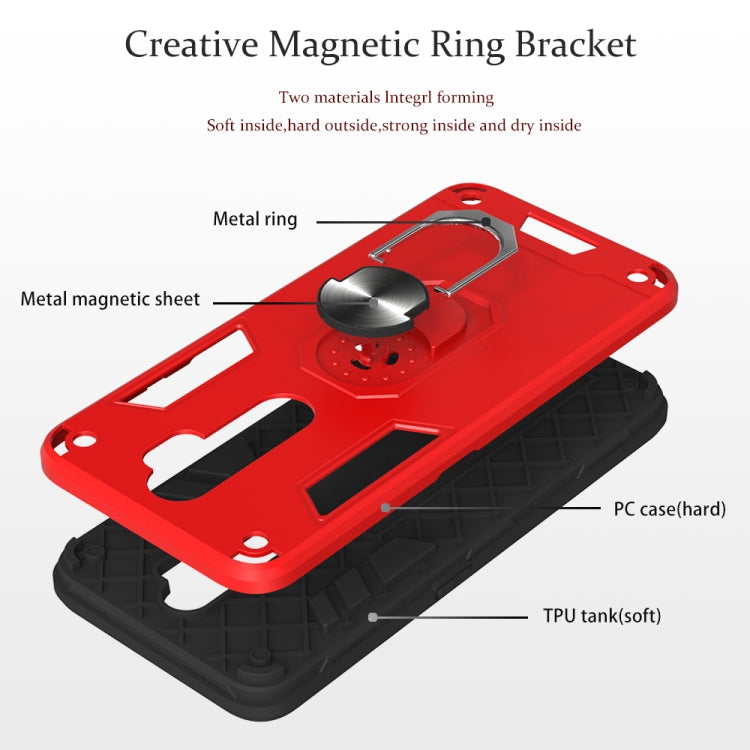 For OPPO A9 2020 2 in 1 Armour Series PC + TPU Protective Case with Ring Holder