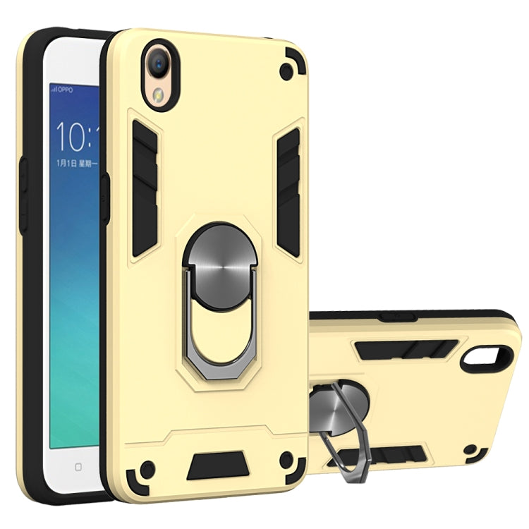 For OPPO A37 2 in 1 Armour Series PC + TPU Protective Case with Ring Holder