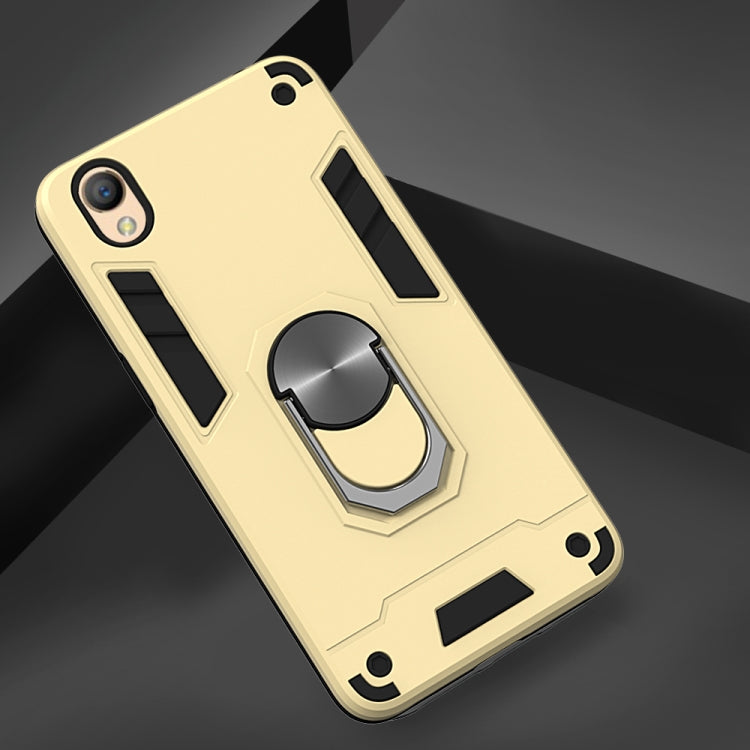 For OPPO A37 2 in 1 Armour Series PC + TPU Protective Case with Ring Holder