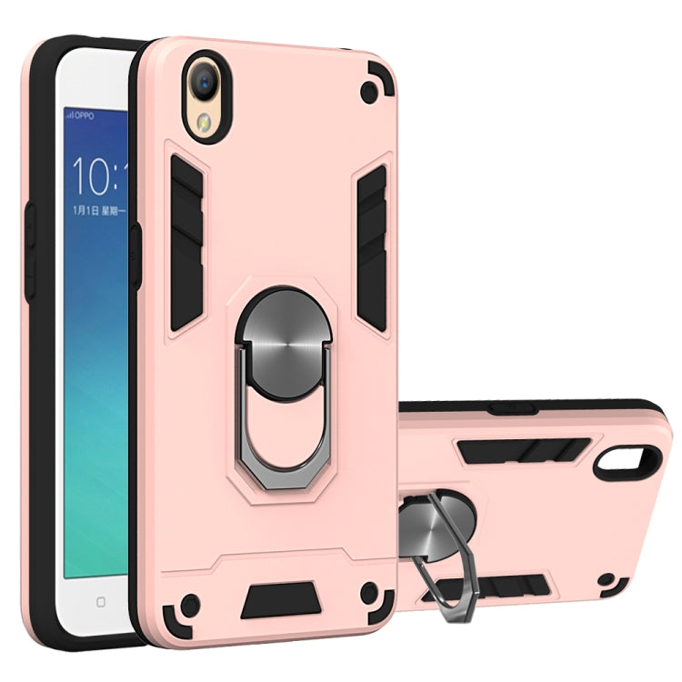 For OPPO A37 2 in 1 Armour Series PC + TPU Protective Case with Ring Holder