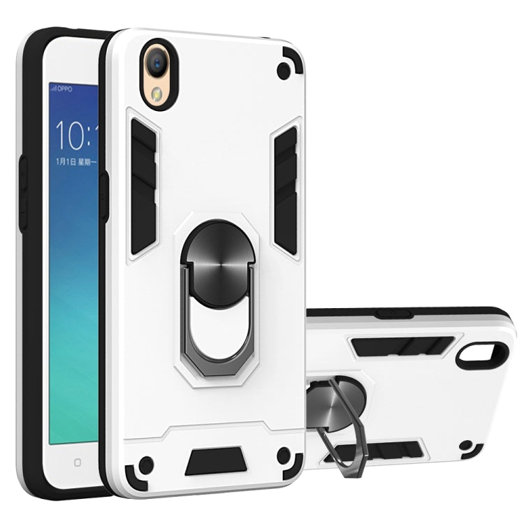For OPPO A37 2 in 1 Armour Series PC + TPU Protective Case with Ring Holder