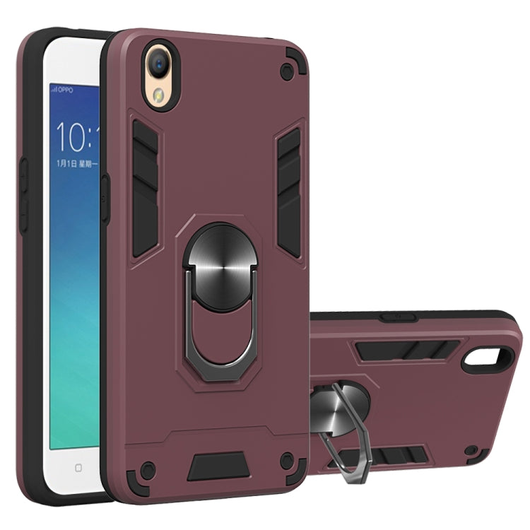For OPPO A37 2 in 1 Armour Series PC + TPU Protective Case with Ring Holder