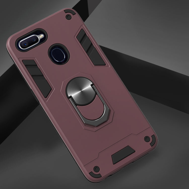 For OPPO F9 & F9 Pro 2 in 1 Armour Series PC + TPU Protective Case with Ring Holder