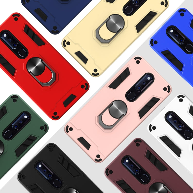 For OPPO F11 Pro 2 in 1 Armour Series PC + TPU Protective Case with Ring Holder