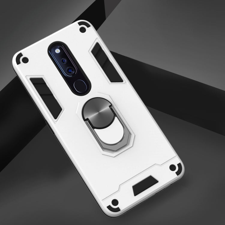 For OPPO F11 Pro 2 in 1 Armour Series PC + TPU Protective Case with Ring Holder