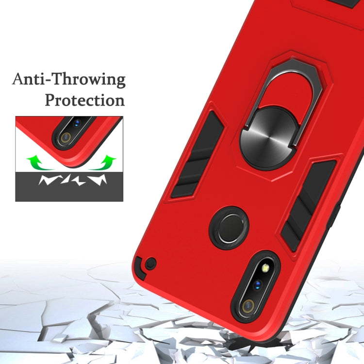For OPPO Realme 3 Rro 2 in 1 Armour Series PC + TPU Protective Case with Ring Holder