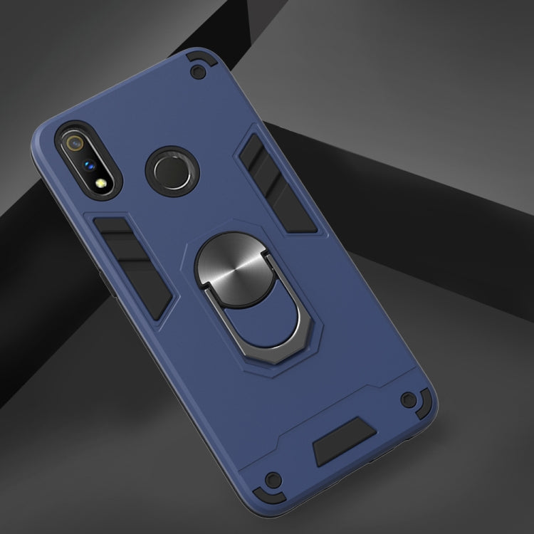 For OPPO Realme 3 Rro 2 in 1 Armour Series PC + TPU Protective Case with Ring Holder