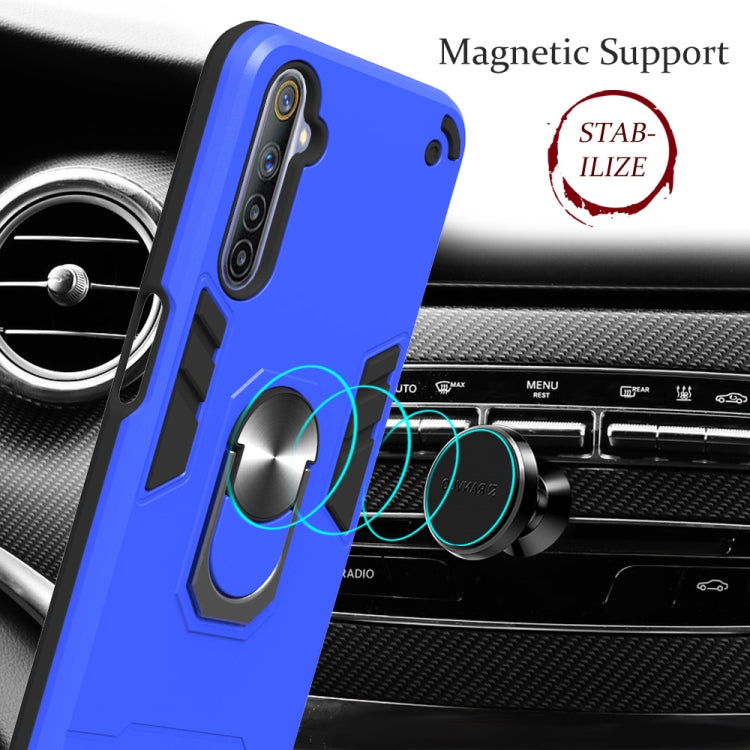 For OPPO Realme 6 2 in 1 Armour Series PC + TPU Protective Case with Ring Holder