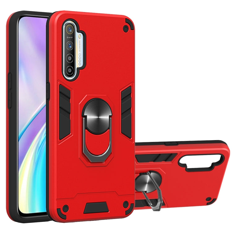 For OPPO Realme XT 2 in 1 Armour Series PC + TPU Protective Case with Ring Holder