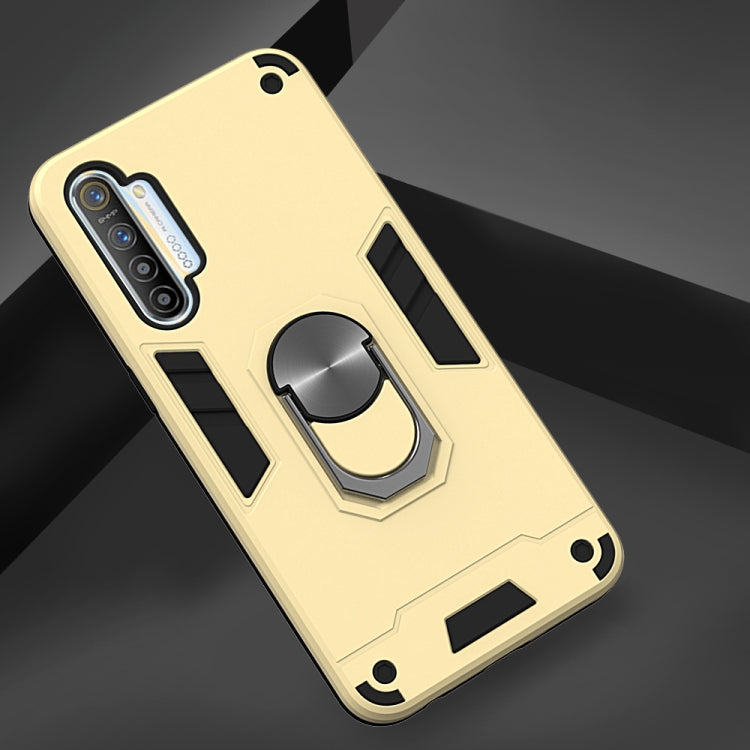 For OPPO Realme XT 2 in 1 Armour Series PC + TPU Protective Case with Ring Holder
