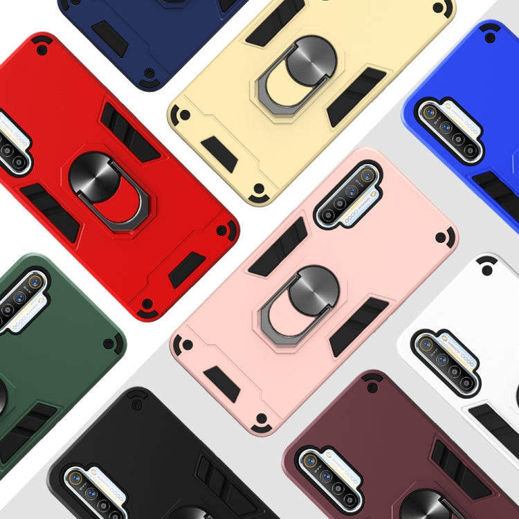 For OPPO Realme XT 2 in 1 Armour Series PC + TPU Protective Case with Ring Holder
