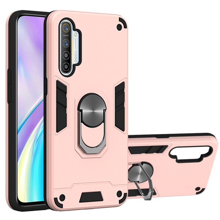 For OPPO Realme XT 2 in 1 Armour Series PC + TPU Protective Case with Ring Holder