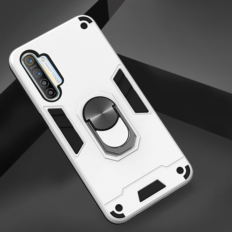 For OPPO Realme XT 2 in 1 Armour Series PC + TPU Protective Case with Ring Holder