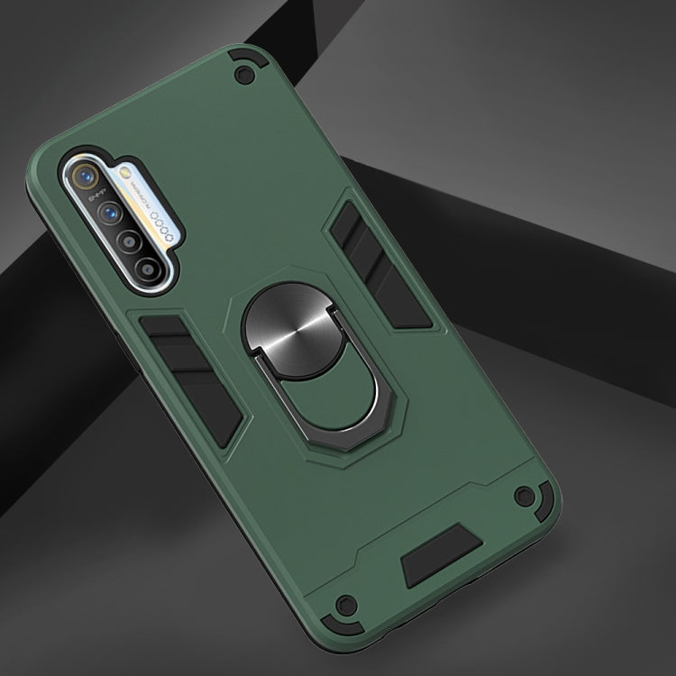 For OPPO Realme XT 2 in 1 Armour Series PC + TPU Protective Case with Ring Holder