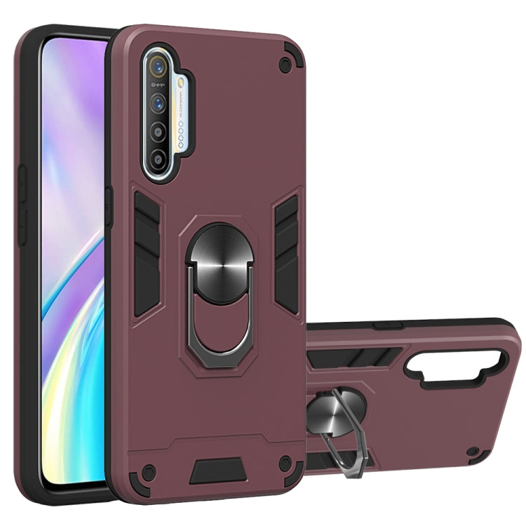 For OPPO Realme XT 2 in 1 Armour Series PC + TPU Protective Case with Ring Holder