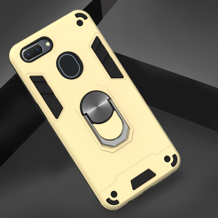 For OPPO Realme 2 2 in 1 Armour Series PC + TPU Protective Case with Ring Holder